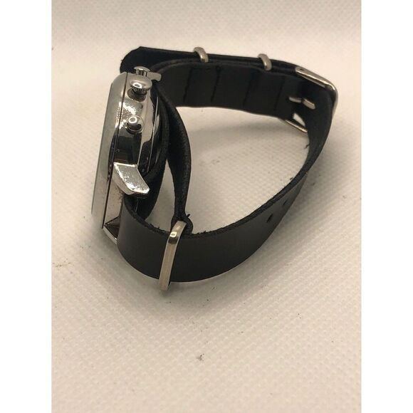 Fossil FTW5025 Womens Black Leather Analog White Dial Q Hybrid Smart Watch HK265 - Picture 8 of 9